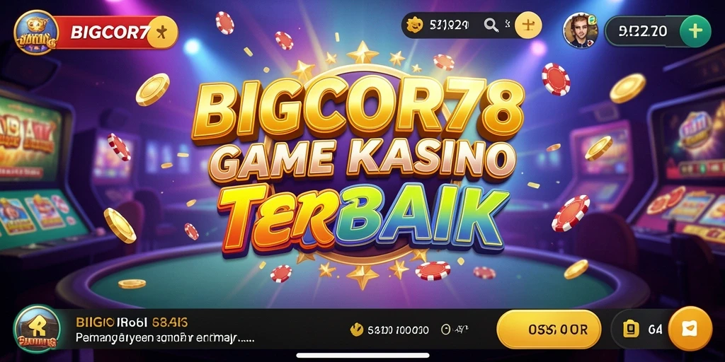 Tampilan utama <strong>BIGCOR78</strong> yang menampilkan permainan Kasino yang mendebarkan.