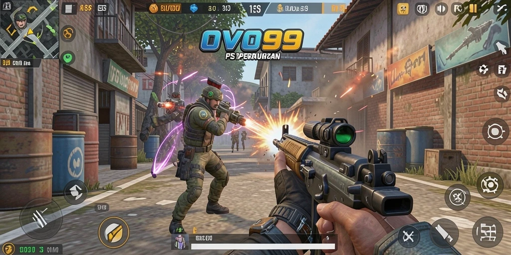 Tangkapan layar aksi gameplay intens di OVO99.