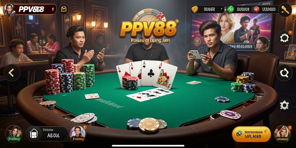 Gameplay seru PPV88 dengan suasana poker yang nyata.
