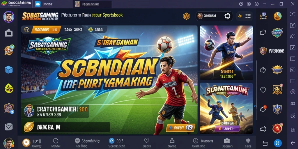 Tampilan gameplay SOBATGAMING dengan berbagai pilihan taruhan olahraga.